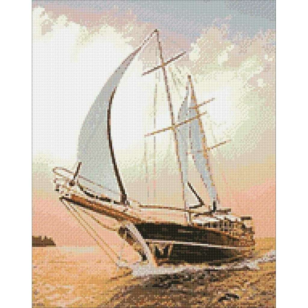 Yacht WD227 14.9 x 18.9 inches Wizardi Diamond Painting Kit