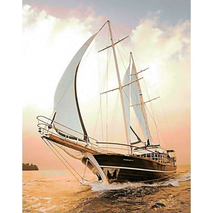 Yacht WD227 14.9 x 18.9 inches Wizardi Diamond Painting Kit