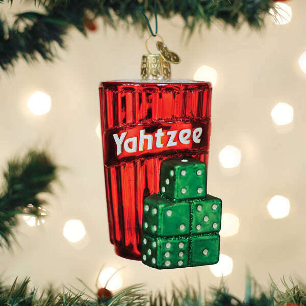 Old World Christmas Yahtzee Blown Glass Ornament