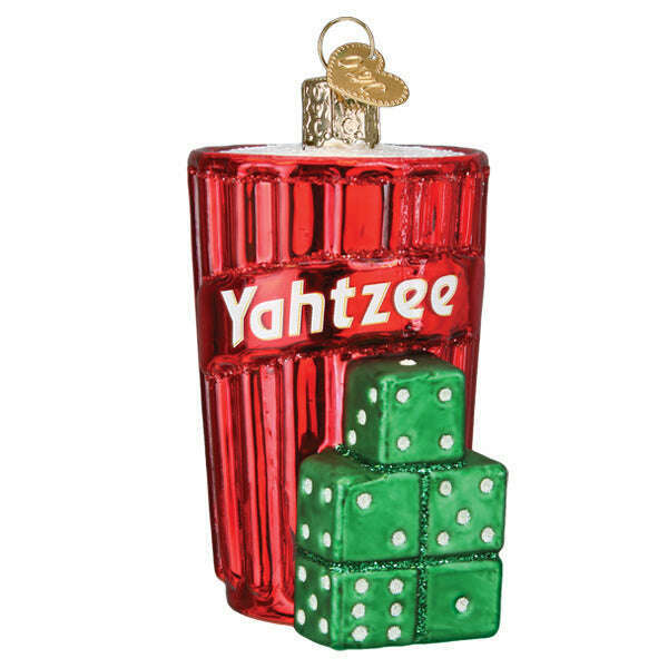 Old World Christmas Yahtzee Blown Glass Ornament