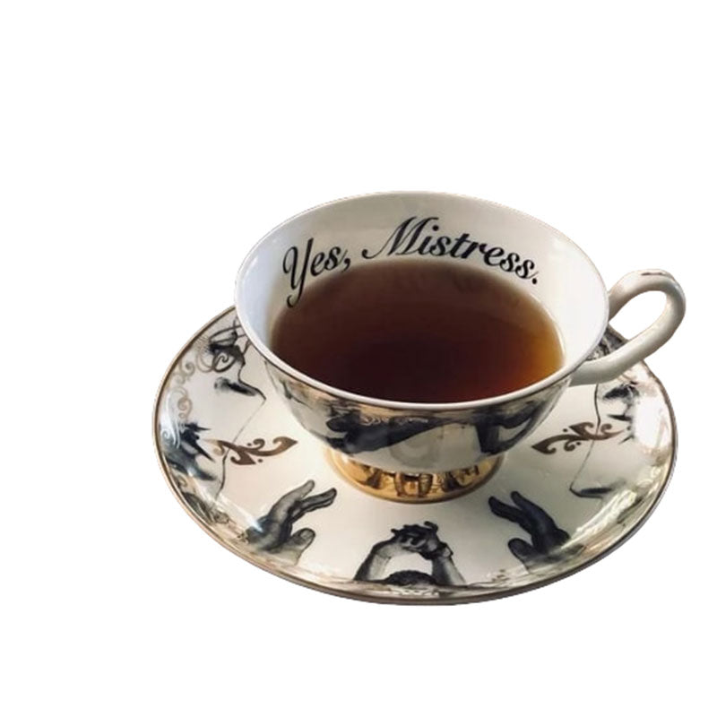 Yes, Mistress Spirit Teacup and Saucer by Miss Havisham