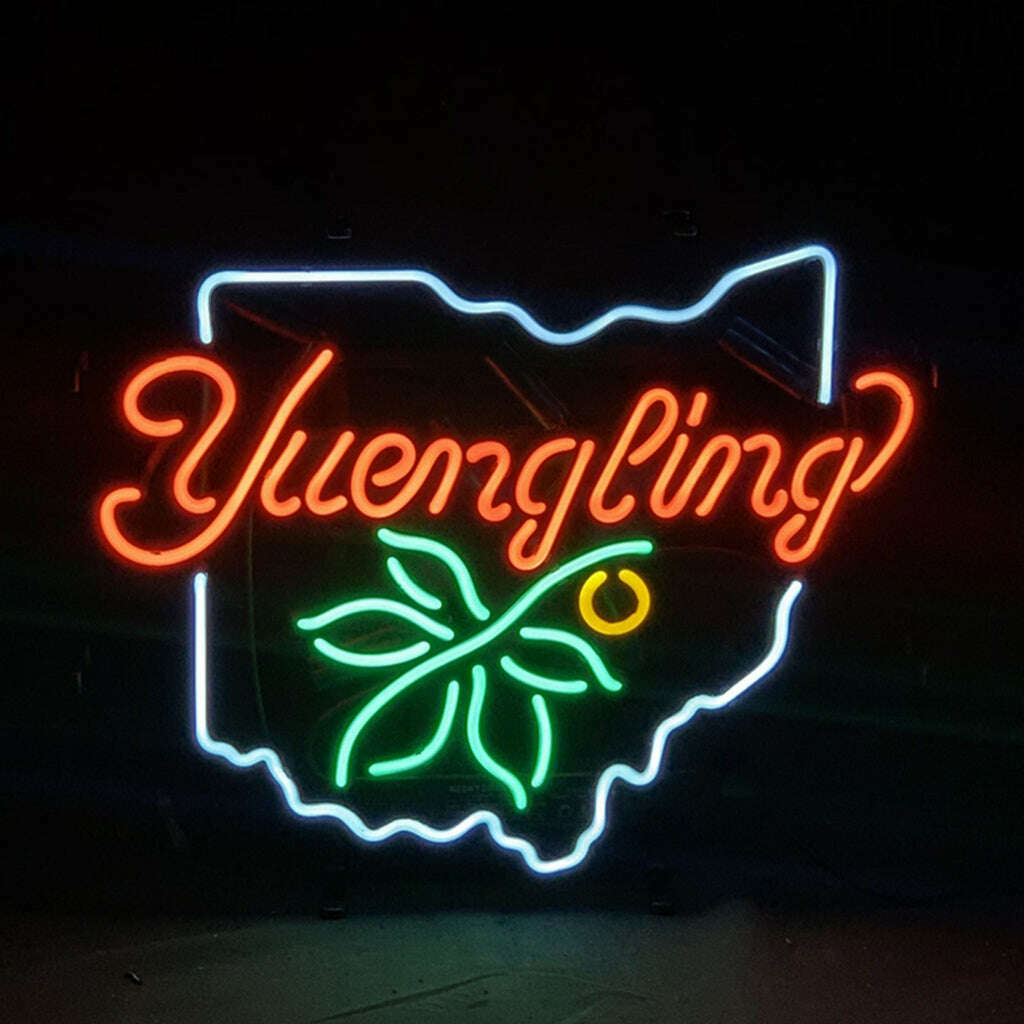 Yuengling Lager with Ohio Map Neon Sign Light