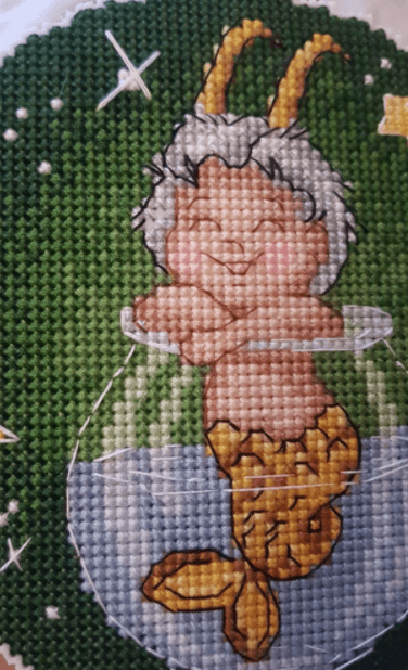 Zodiac Signs. Capricorn SR-704 Plastic Canvas Counted Cross Stitch Kit