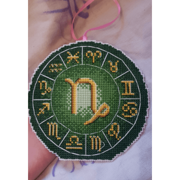 Zodiac Signs. Capricorn SR-704 Plastic Canvas Counted Cross Stitch Kit