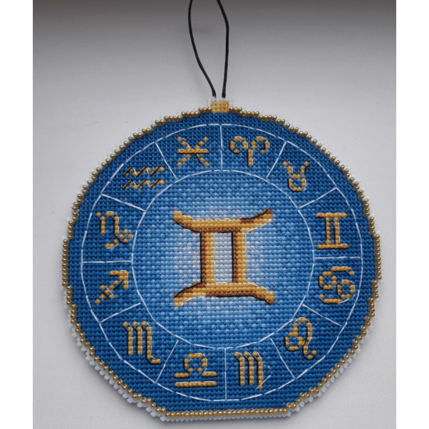Zodiac Signs. Gemini SR-694 Plastic Canvas Counted Cross Stitch Kit