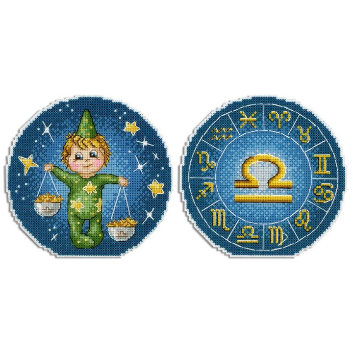 Zodiac Signs. Libra SR-703 Plastic Canvas Counted Cross Stitch Kit