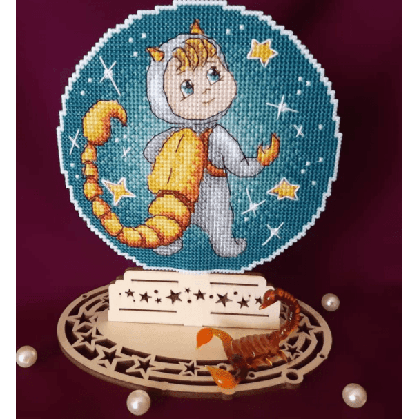 Zodiac Signs. Scorpio SR-701 Plastic Canvas Counted Cross Stitch Kit