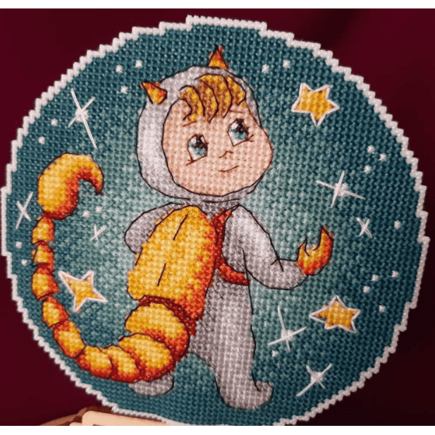Zodiac Signs. Scorpio SR-701 Plastic Canvas Counted Cross Stitch Kit