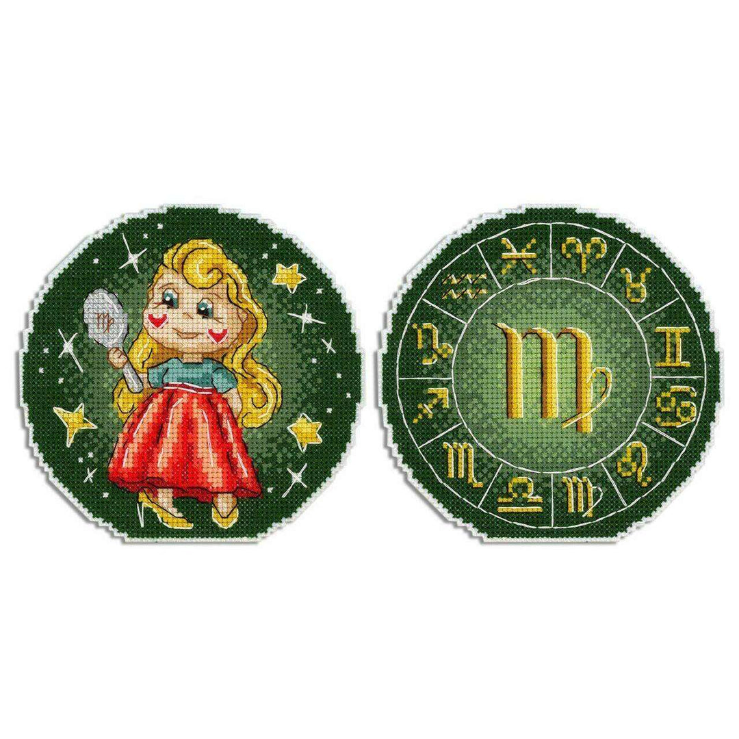 Zodiac Signs. Virgo SR-697 Plastic Canvas Counted Cross Stitch Kit