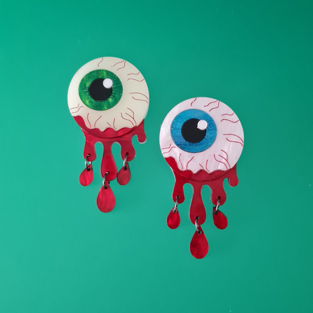 Zombie Halloween Eyeball Brooch by Cherryloco Jewellery  1
