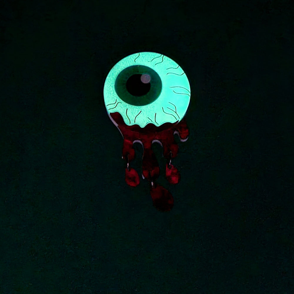 Zombie Halloween Eyeball Brooch by Cherryloco Jewellery  3