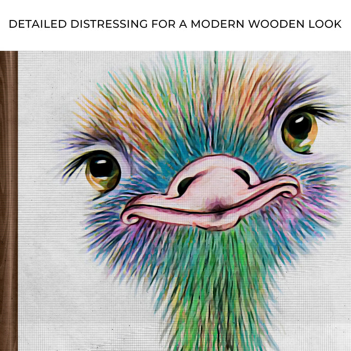 Watercolor Ostrich Canvas Wall Art II