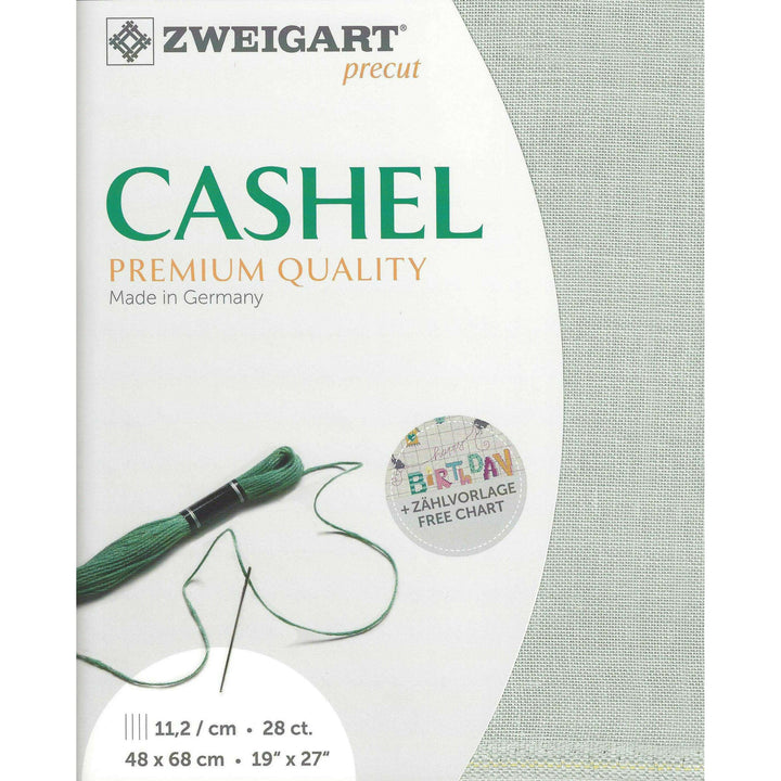 Zweigart Precut Cashel 28 count Confederate Gray 3281/718