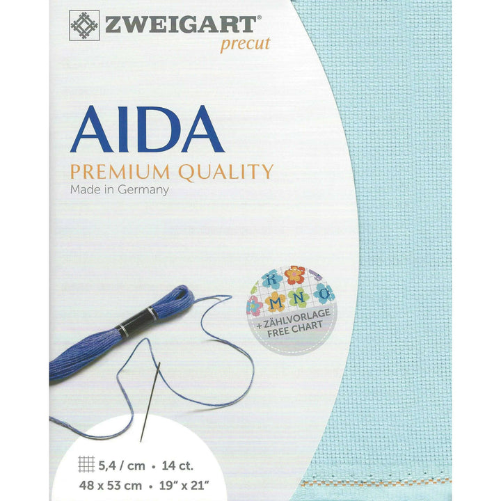 Zweigart Precut Stern-Aida 14 count Aqua 3706/5146