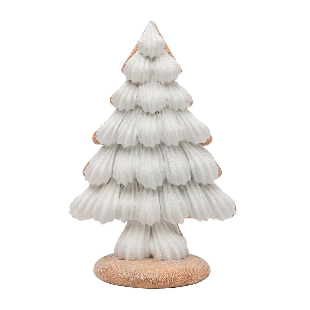 10" White Frosting Gingerbread Tree by December Diamonds