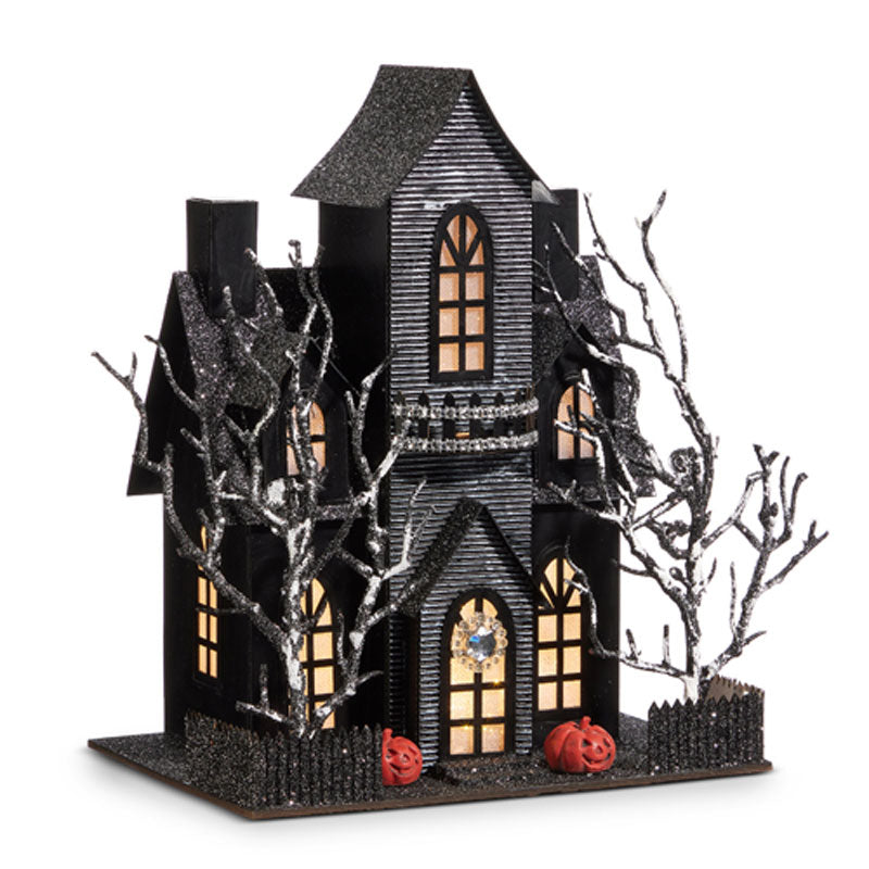 11" Lighted Rhinestone Haunted House  by Raz Imports image