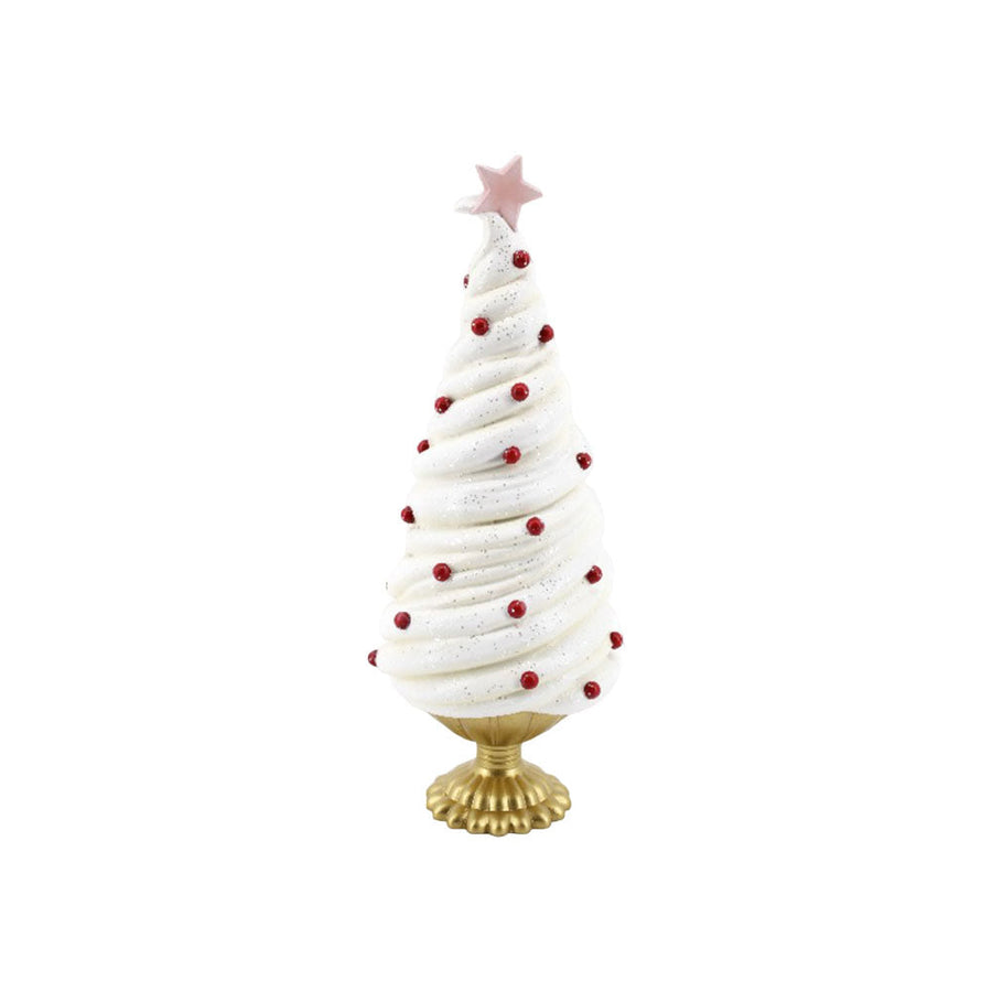 12.5" White Frosting Swirl Tree by December Diamonds image