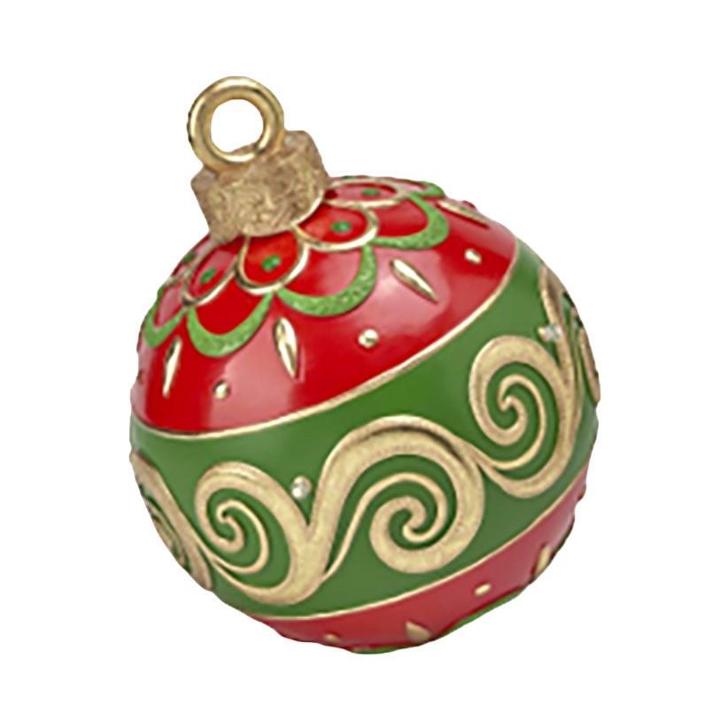 13" Red/Green LED Bauble Decor by December Diamonds image