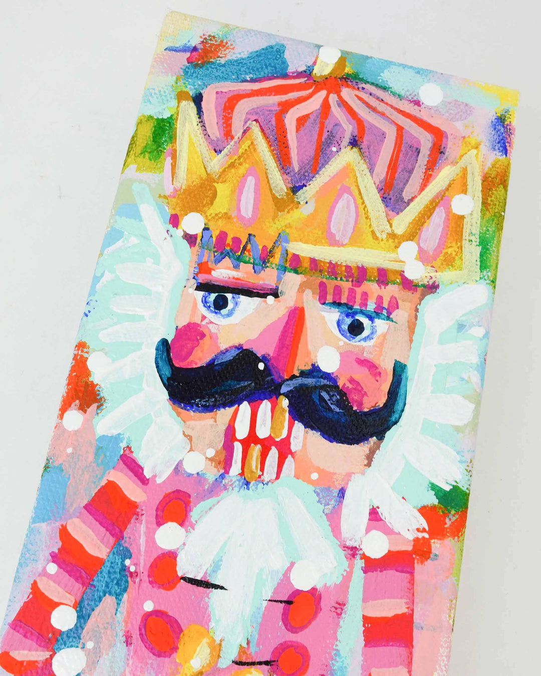 Pink Soldier Nutcracker Painting: 4x12