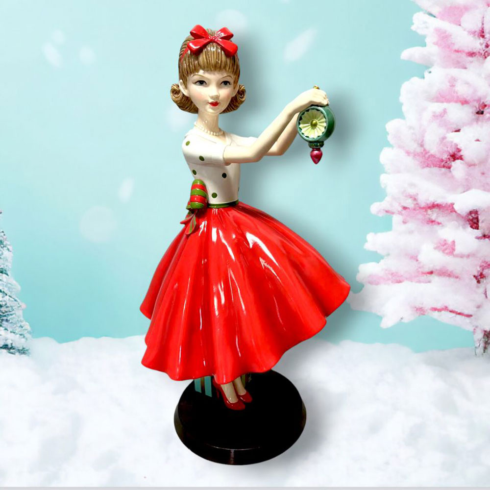 16.5" Retro Girl w/Ornaments - NEW 2024 by December Diamonds image