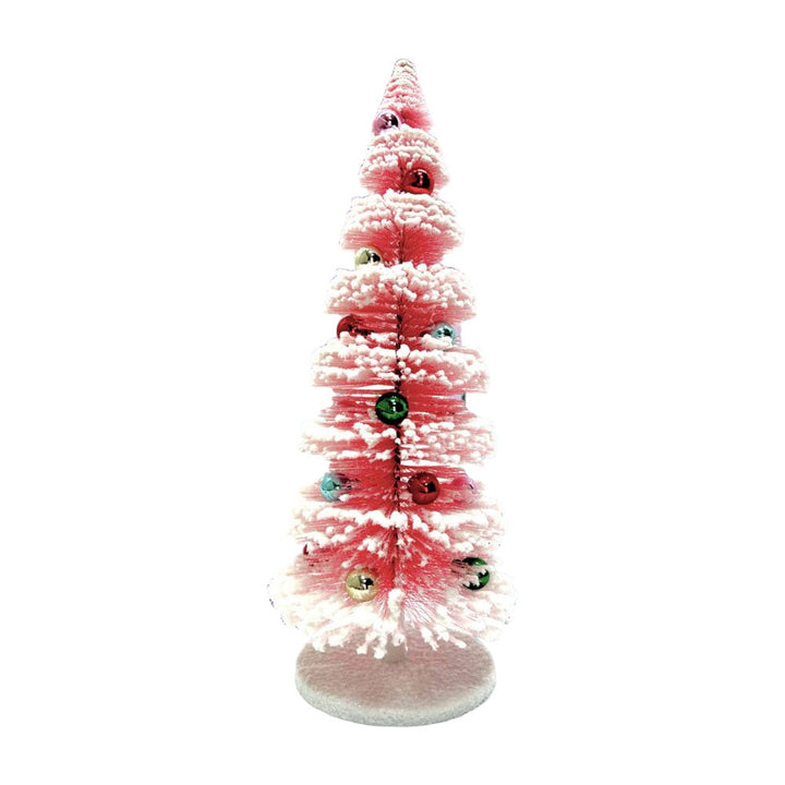 16" Pink Layered Sisal Tree w/Balls - NEW 2024 by December Diamonds image