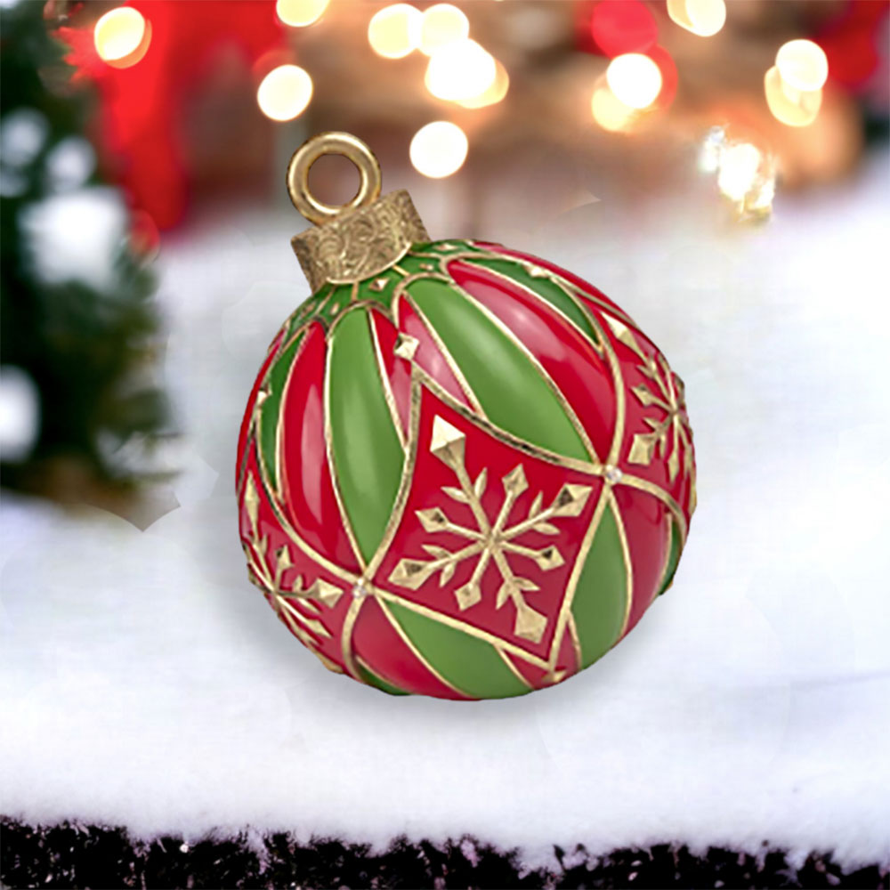 18" Red/Green LED Bauble Decor - Back in Stock 8/1/2023 by December Diamonds image