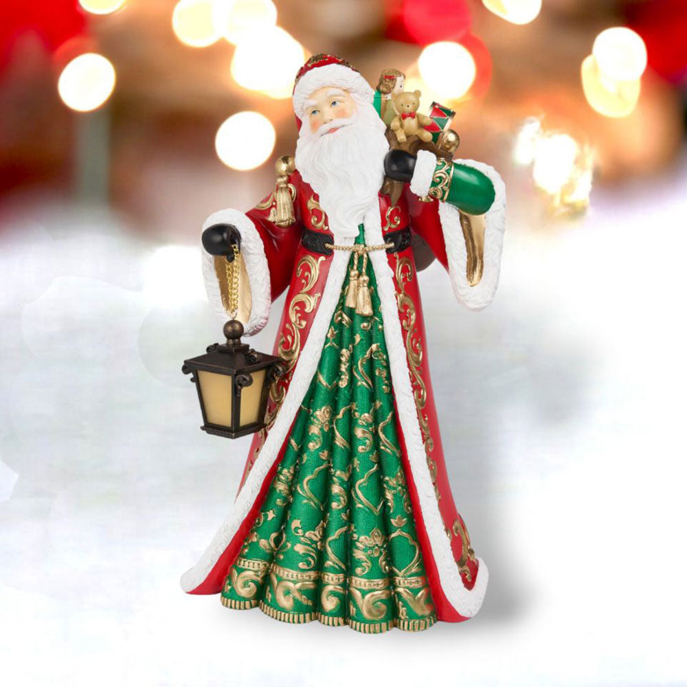 18" Red / Green Santa w/Lantern - NEW 2024 by December Diamonds image