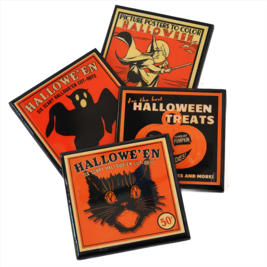 vintage halloween coasters