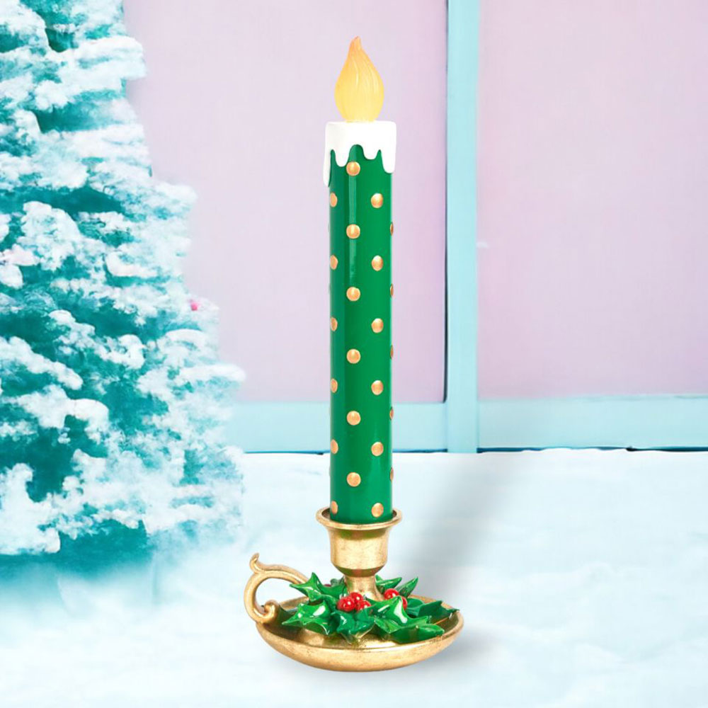 20" Green LED Candle Stick - NEW 2024 by December Diamonds image