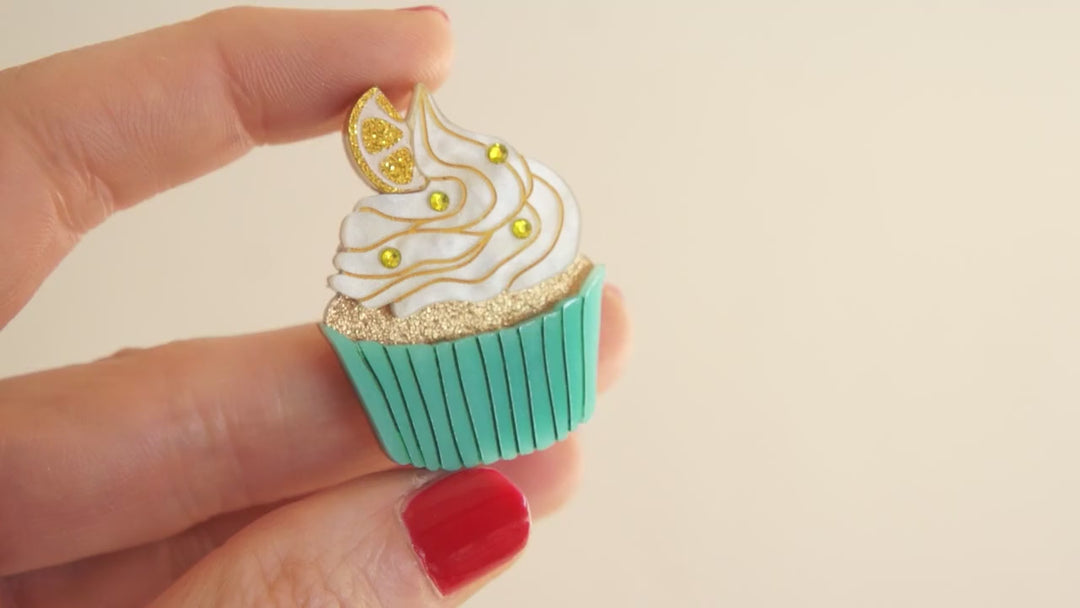 Lemon Muffin Brooch by Laliblue