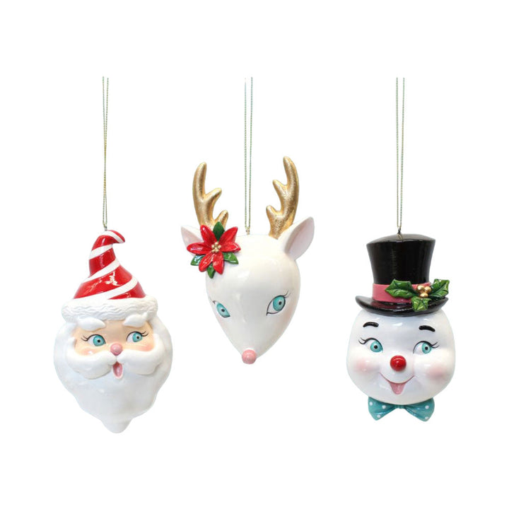 3 Asst Retro Character Ornaments - NEW 2024 by December Diamonds image