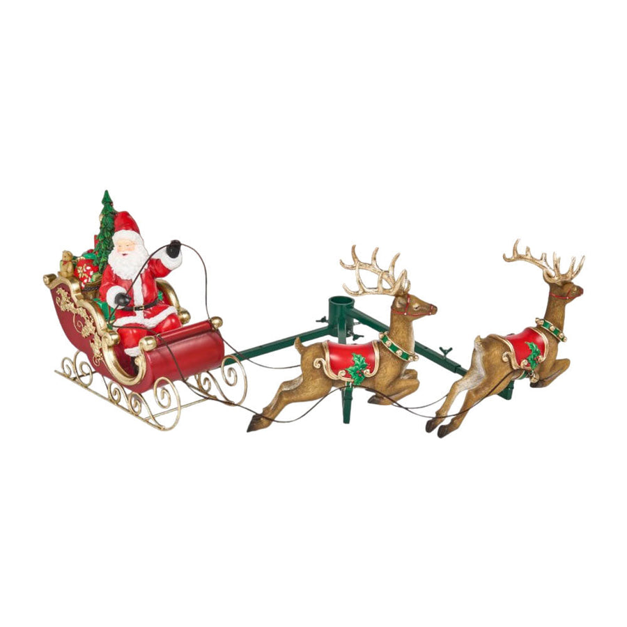 31" Santa in Sleigh Tree Decor - NEW 2024 by December Diamonds image