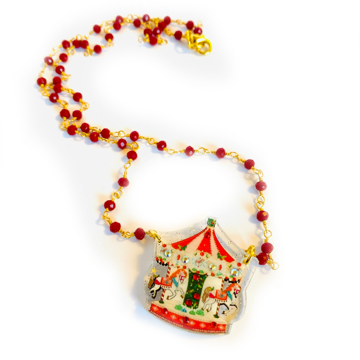 Christmas Carousel Necklace by Rosie Rose Parker