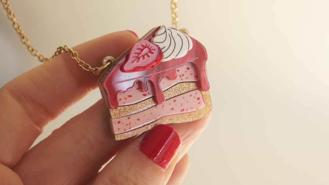 Strawberry Shortcake Necklace by Laliblue