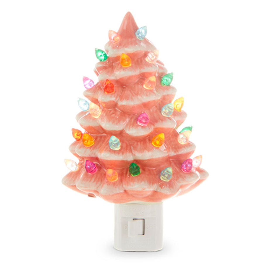 6" Vintage Pink Tree Night Light by Raz Imports