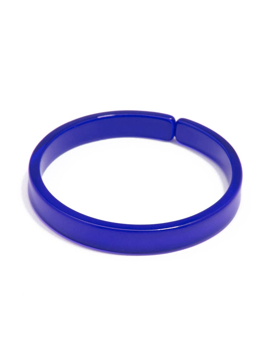 Resin Bangle Bracelet - COBALT Medium Width