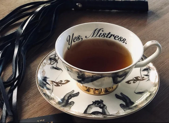 Yes, Mistress Spirit Teacup and Saucer by Miss Havisham