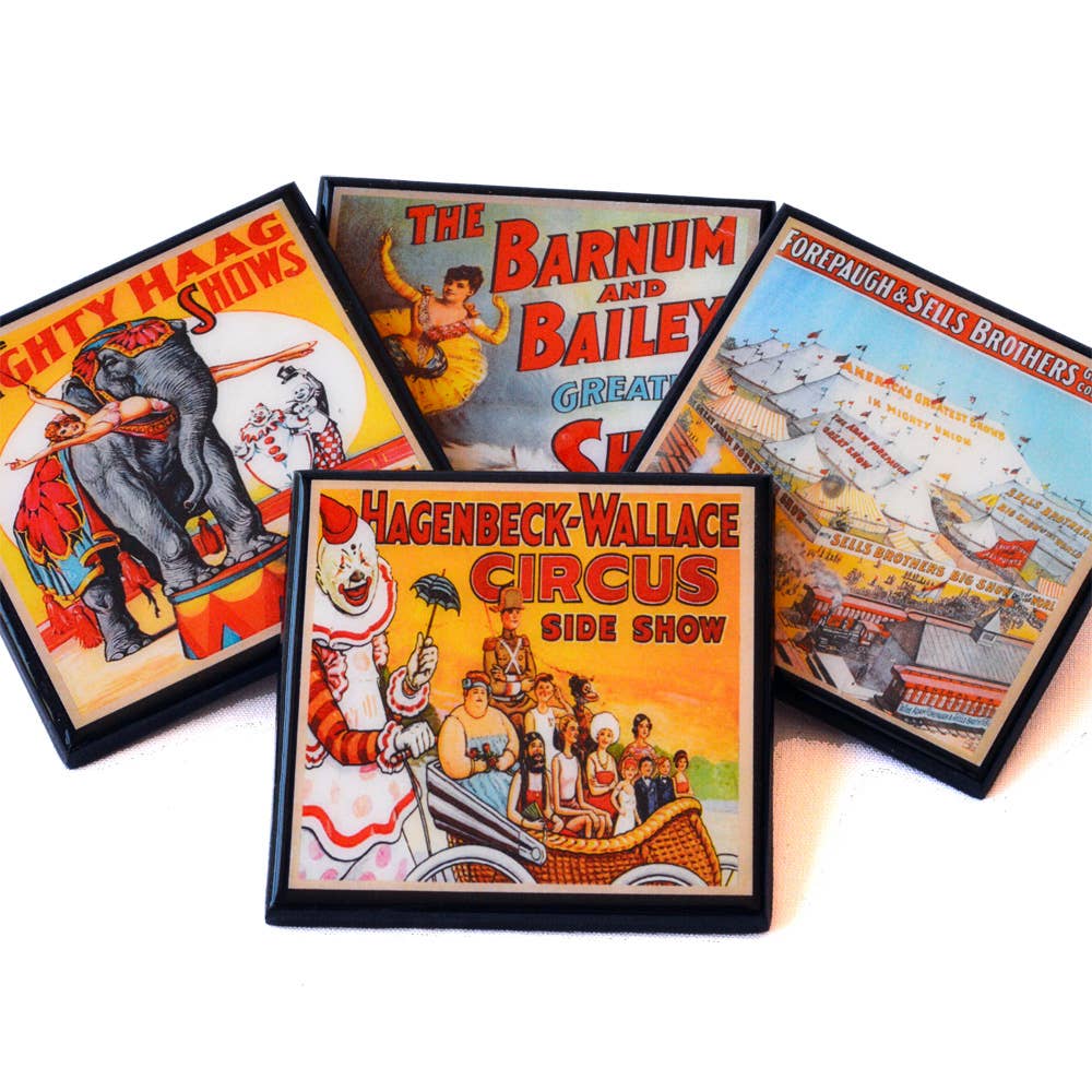 Circus Poster Coaster Set