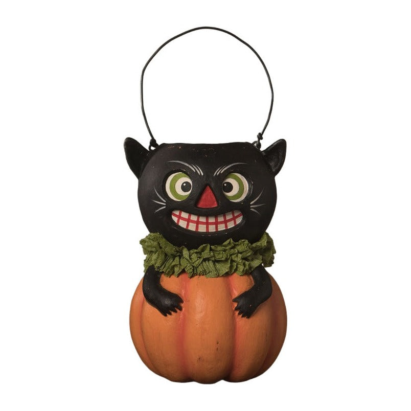 Vintage Black Cat in Pumpkin by Bethany Lowe image