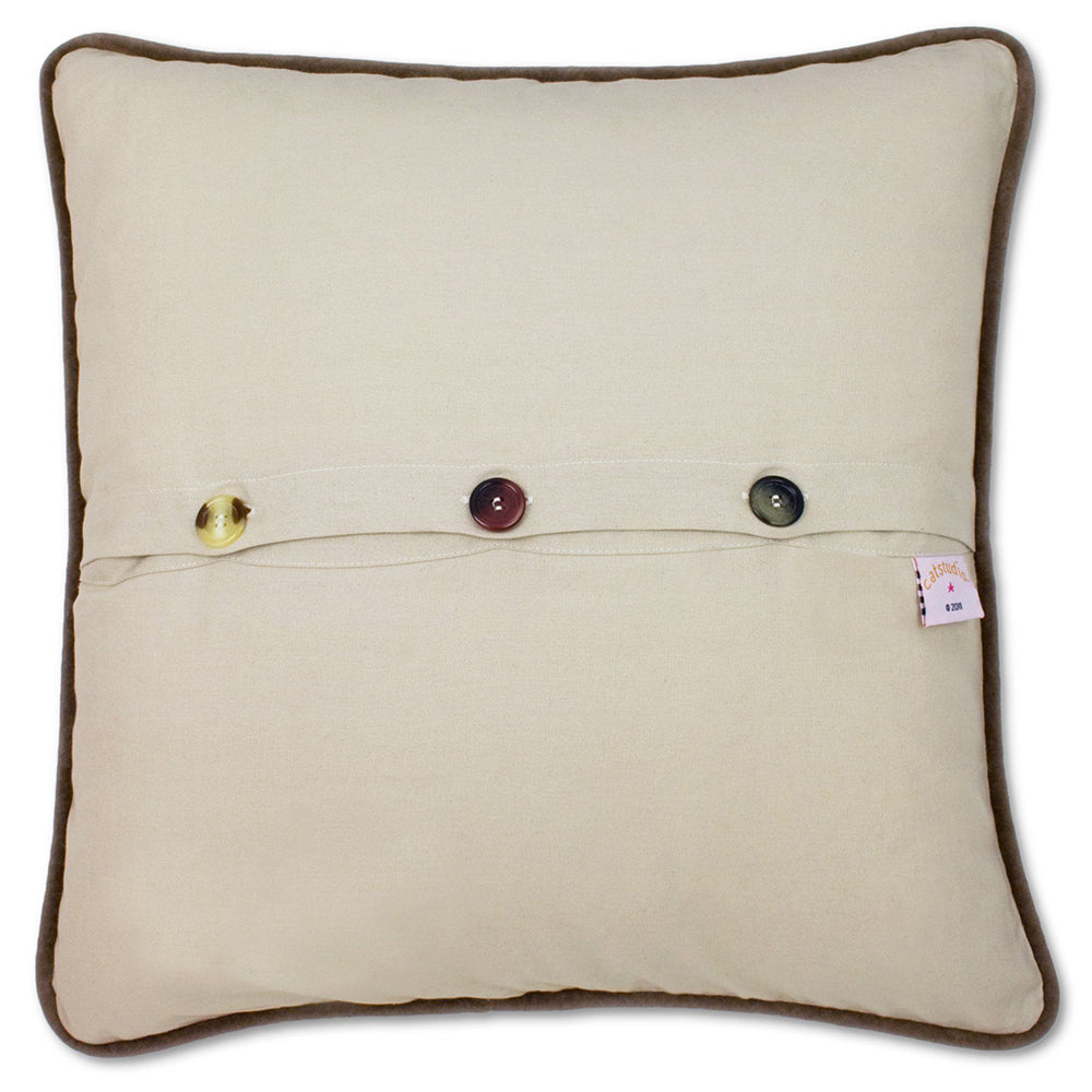 Acadia National Park Hand-Embroidered Pillow