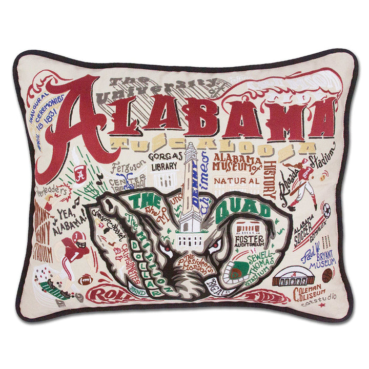 Alabama, University of Collegiate Hand-Embroidered Pillow