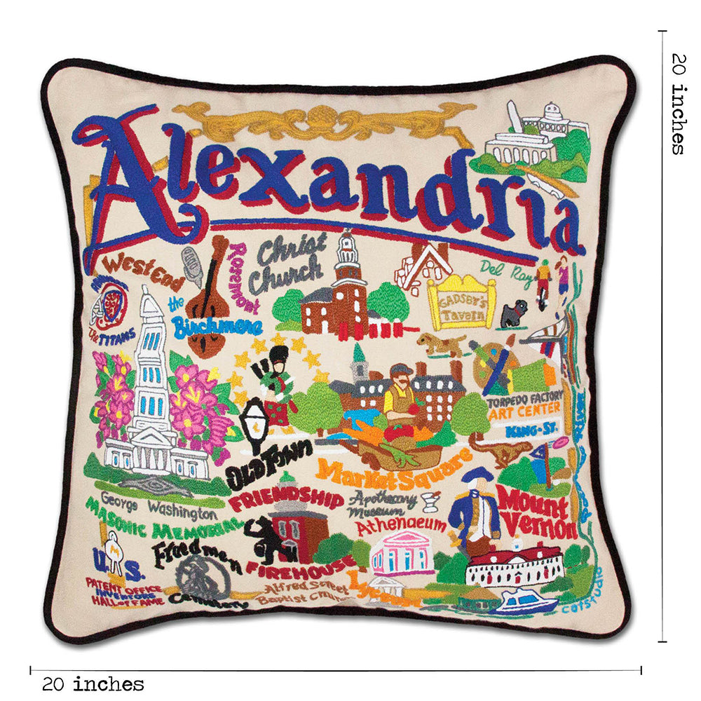 Alexandria Hand-Embroidered Pillow