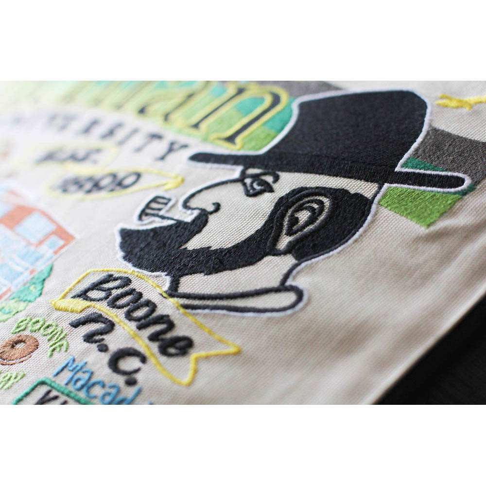 Appalachian State University Collegiate Embroidered Pillow by CatStudio