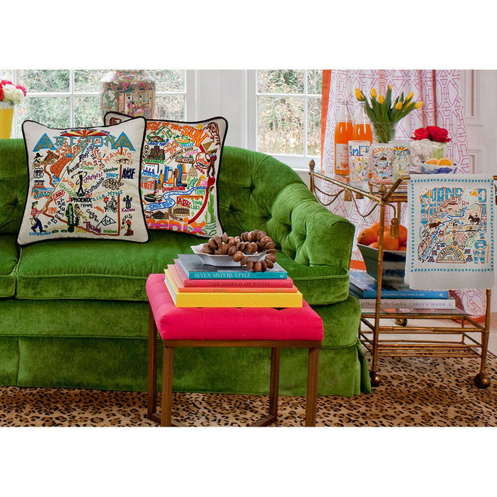 Arizona Hand-Embroidered Pillow