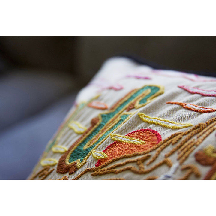 Big Bend Hand-Embroidered Pillow