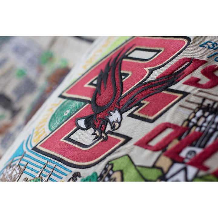 Boston College Collegiate Hand-Embroidered Pillow