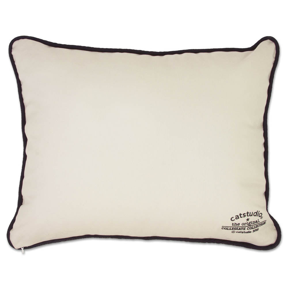 Boston University Collegiate Embroidered Pillow by CatStudio