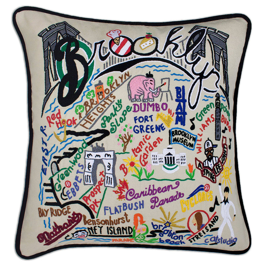 Brooklyn Hand-Embroidered Pillow