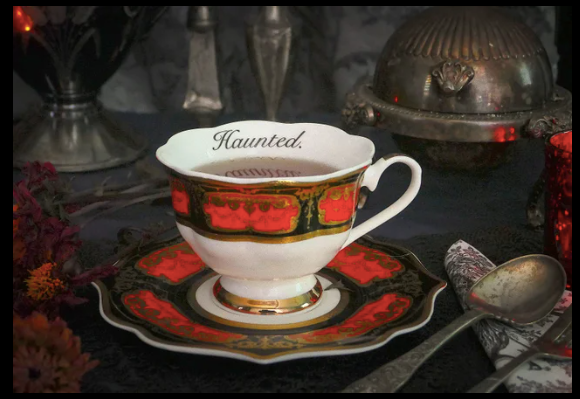 Halloween Haunted Insult Teacup and Saucer by Miss Havisham