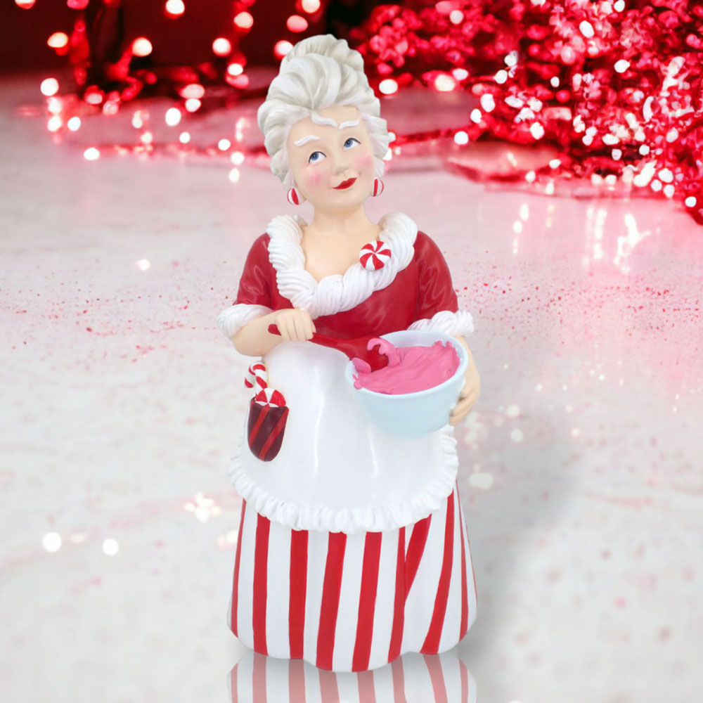 Candy Cane Mrs Claus Decor by December Diamonds